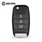 Брелок для автомобильного ключа KEYYOU, Складной автомобильный чехол для ключа, чехол для KIA Carens Cerato Forte K2 K3 K5, чехол для автомобильного брелка с 34 кнопками