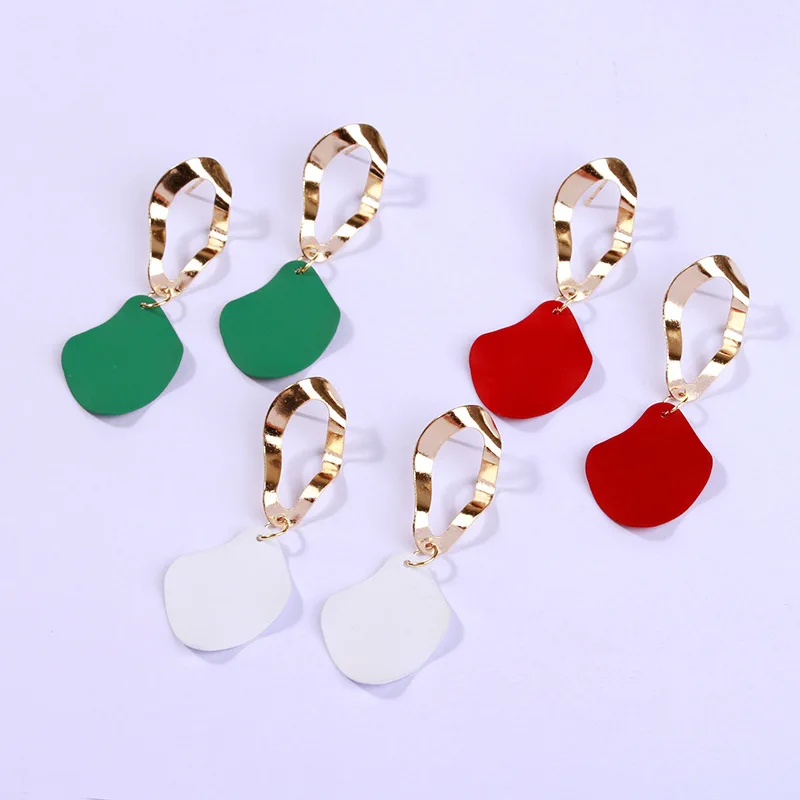 

Delysia King Geometric metal earrings fashion temperament earrings