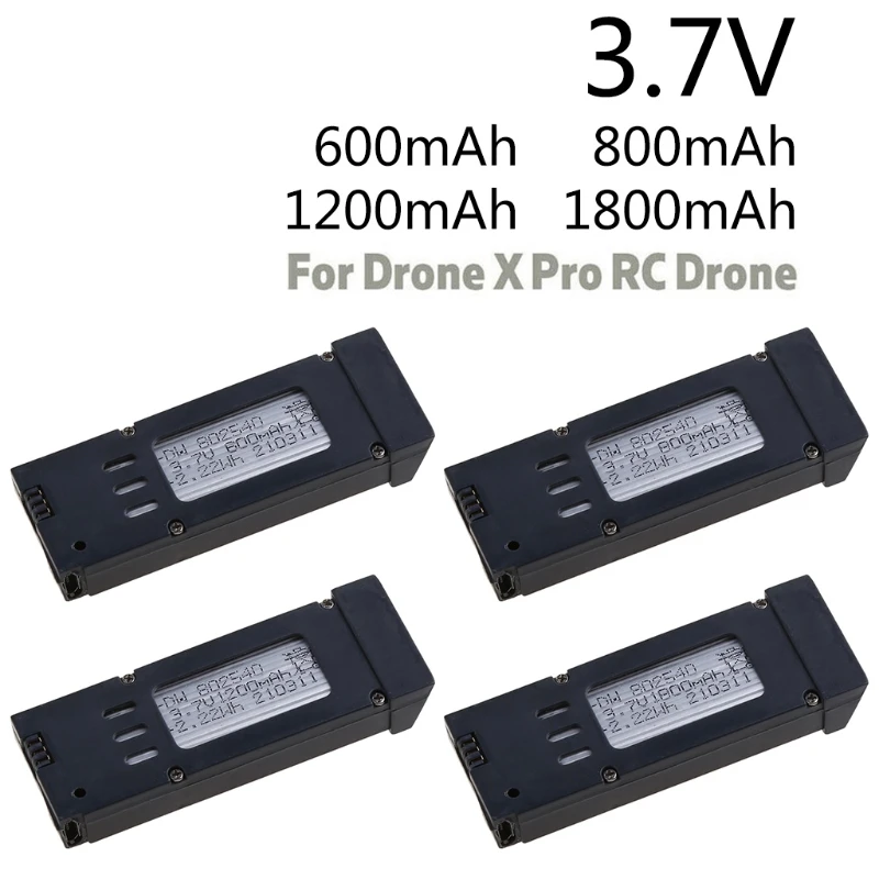 3.7V 600mAh 800mAh 1600mAh 1800mAh Lithium Battery Compatible with Eachine E58 S168 JY019 JD19 Quadcopter Spare Parts