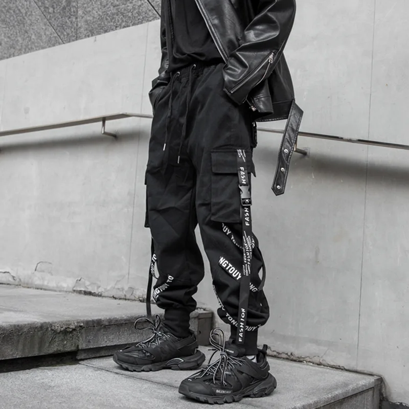 

Hip hop cargo pants men fashion tide joggers streetwear Spring Autumn sweatpants korean style branded cotton trousers man