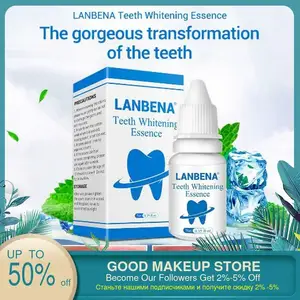 10 мл, отбеливающая эссенция для зубов LANBENA, гигиена полости рта, сыворотка для удаления зубного налета, отбеливание зубов, стоматологический инструмент