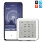 Датчик температуры и влажности Tuya Wi-Fi, комнатный гигрометр, термометр с ЖК-дисплеем, поддержка Alexa Google Home Smart Life