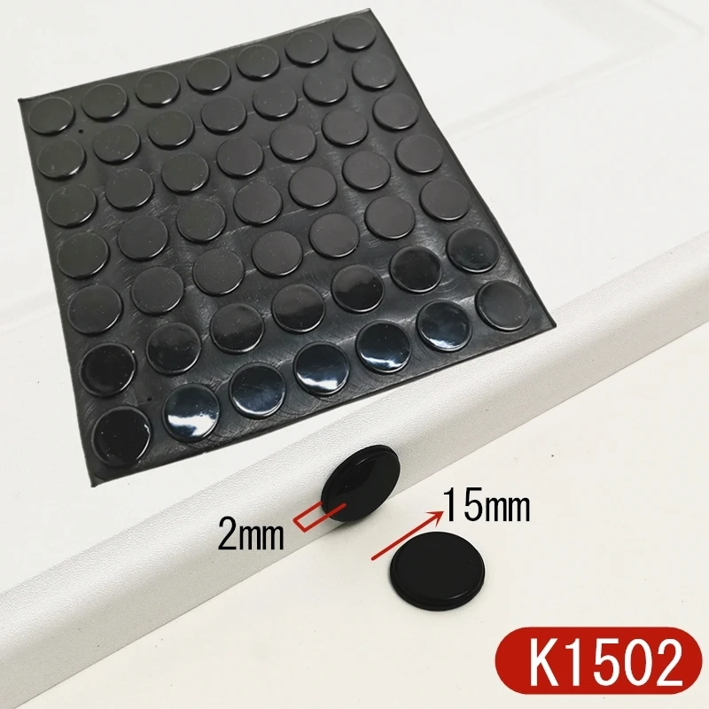 49 зерен/лот 15x2 мм черная дверная пробка саморегулирующаяся резиновая кухонная