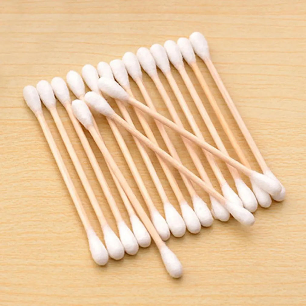 100Pcs Sticks Cotton Swabs Household Disposable Double-Headed Stick Makeup Remover Swab Sanitary Napkin |