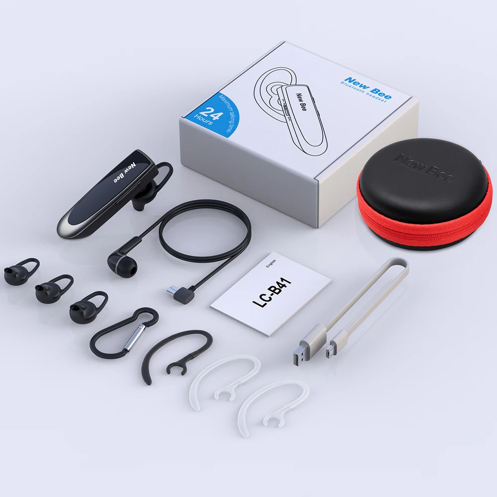 Новинка Bee беспроводные bluetooth-наушники, мини bluetooth-гарнитура, наушники с микрофоном 22 H, музыка для iPhone xiaomi
