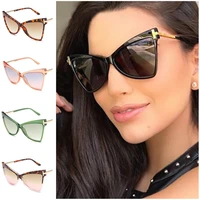 new sunglasses cat eye sun glasses gradient lens goggles anti uv spectacles oversize frame eyeglasses adumbral a
