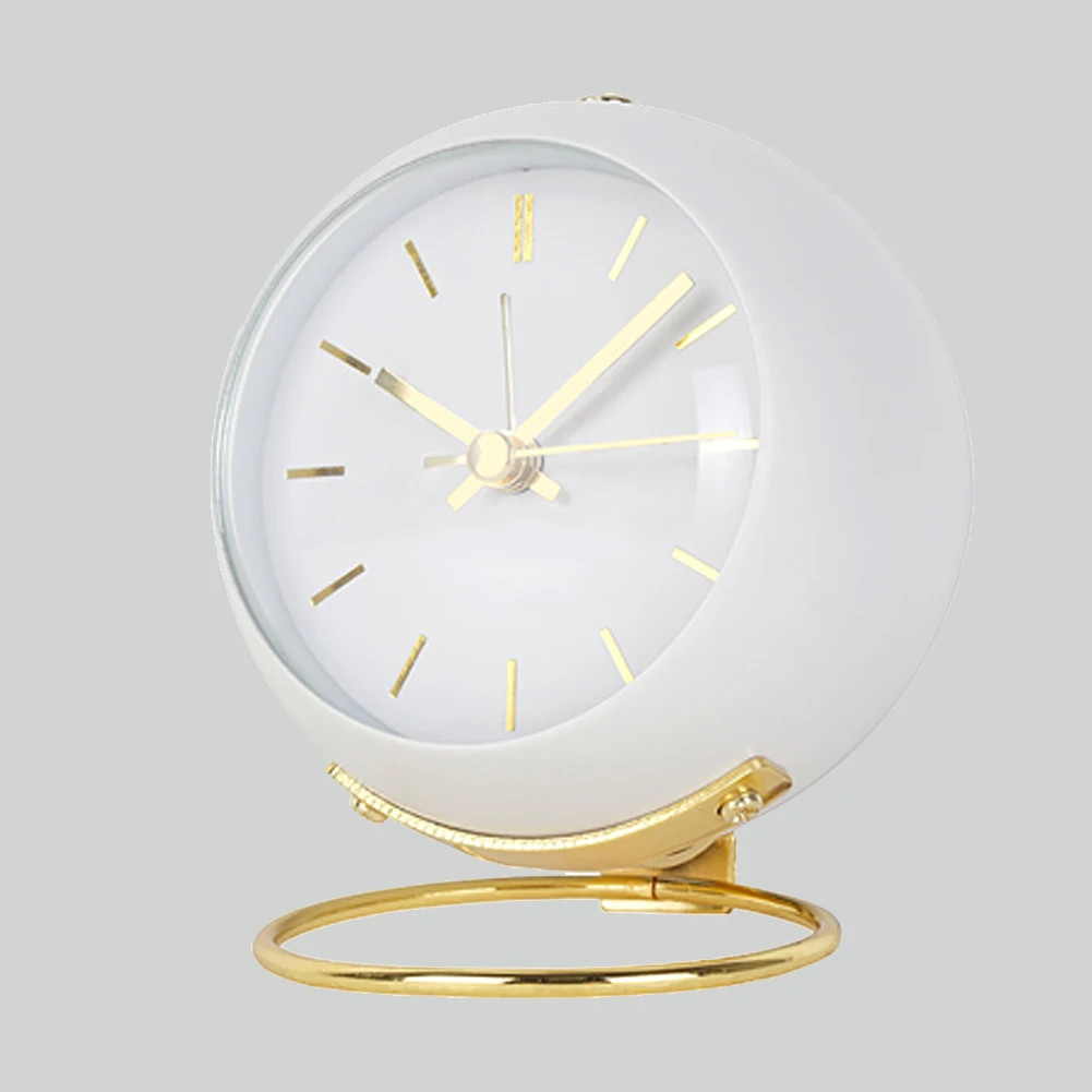 Тихий светящийся круглый нетикающий ретро-часы для прикроватной тумбочки