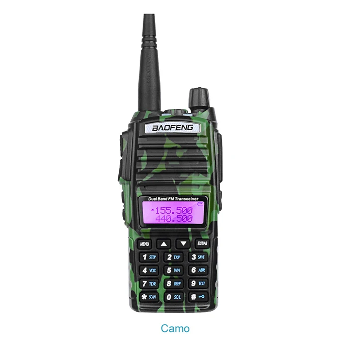 Walkie Talkie Baofeng UV 82 двухдиапазонный UHF VHF портативный радио сканер для Baofeng UV-82 двухсторонний CB Ham радио трансивер двойной PTT - Цвет: Camouflage