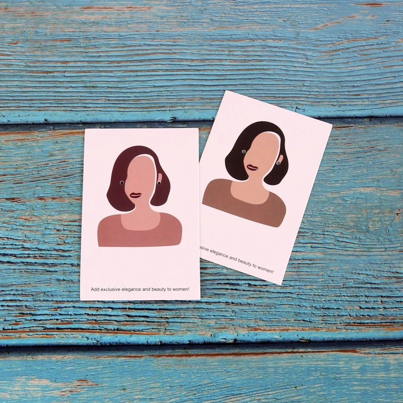 Новый дизайн 6x9 см женские серьги дисплей держатель для карт ювелирное изделие