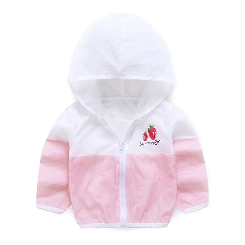 

2020 children's hooded sun protection clothing summer autumn boys girls thin coat kids beach coat tide outdoor cyber y2k