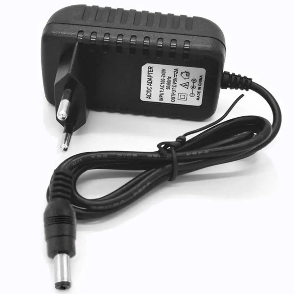 OcioDual Универсальный chargeur 2A 5 в черный разъем ЕС 5,5 мм AC DC 2 Pin Европейский настенный Фидер маршрутизатор трансформатор