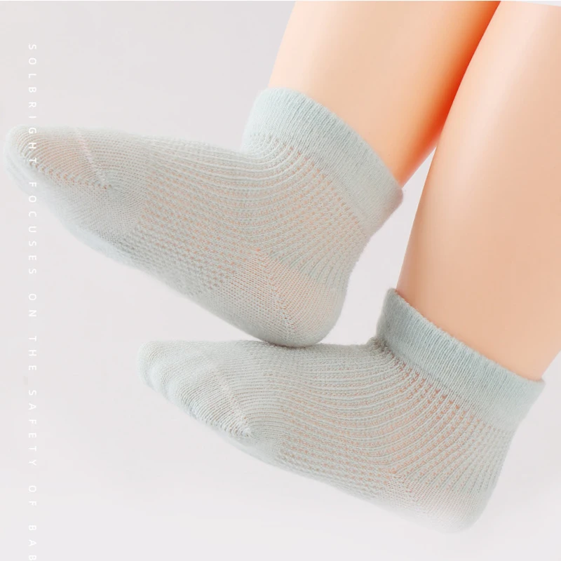 

Baby Lotus High Quality 4pairs/box Summer Mesh Pure Infant Baby Socks Cotton Soft Thin Newborn Baby Girl Boat Socks