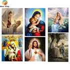 100% полная DIY Стразы Пластиковые ремесла круглая Алмазная Дева Мария алмазная живопись вышивка крестиком Алмазная вышивка икона религии