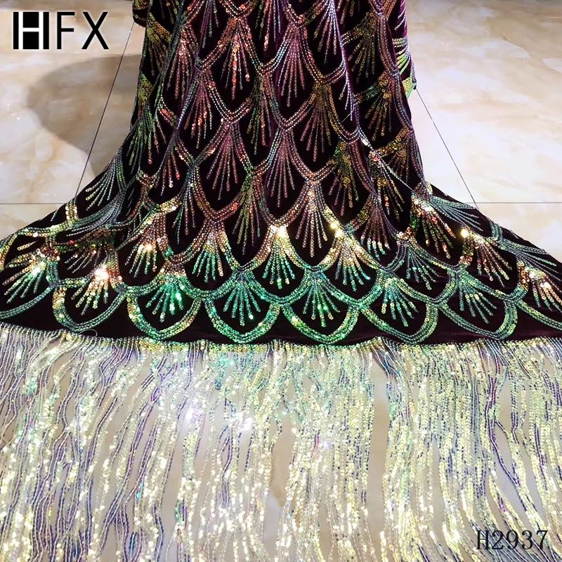 Нигерийская кружевная ткань африканская с пайетками 2019 Высококачественная