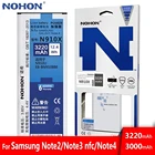 Аккумулятор NOHON для Samsung Galaxy Note 2 3 4 Note2 N7100 Note3 NFC N9000 Note4 N9100 N910X