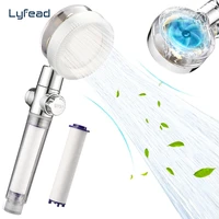 lyfead pressure propeller driven turbo high pressure shower head with filter 360 degrees rotating water saving magic water line