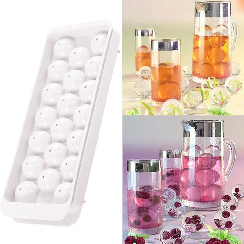 

1 PCS 20 Hole Spherical Ice Grid Silicone Ice Ball Ball Round Ice Tray Crystal Cube Creative Silicone Hockey Mold Mould Sma C6D8