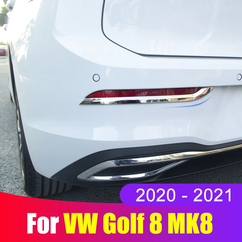 

For Volkswagen VW Golf 8 MK8 Accessories 2020 2021 2022 ABS Car Rear Fog Lights Cover Frame Trim Exterior Decoration Car Styling