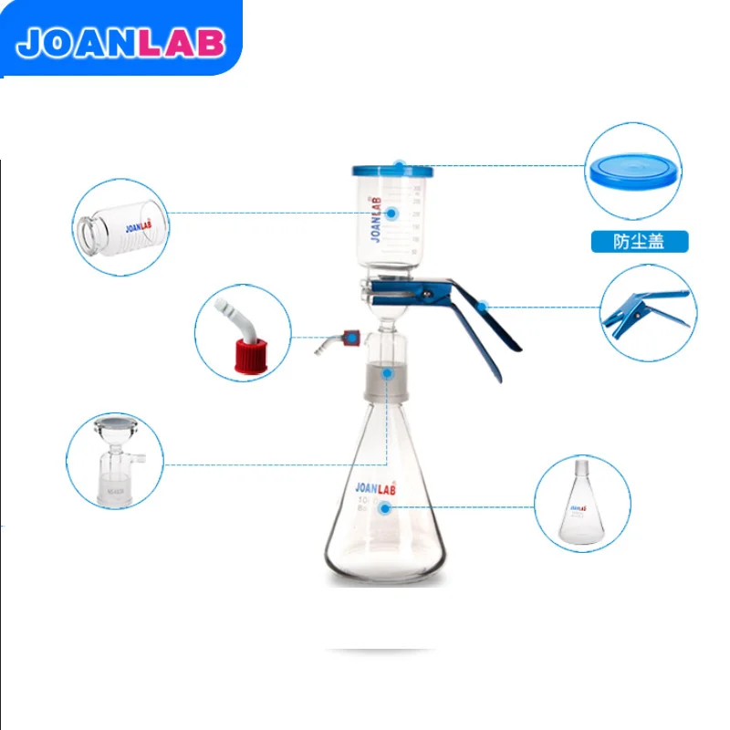 JOANLAB LAB 1pc 2000ml Vacuum filtration apparatus membrane filter Sand-Core Filter Equipment BOR3.3 Glass |