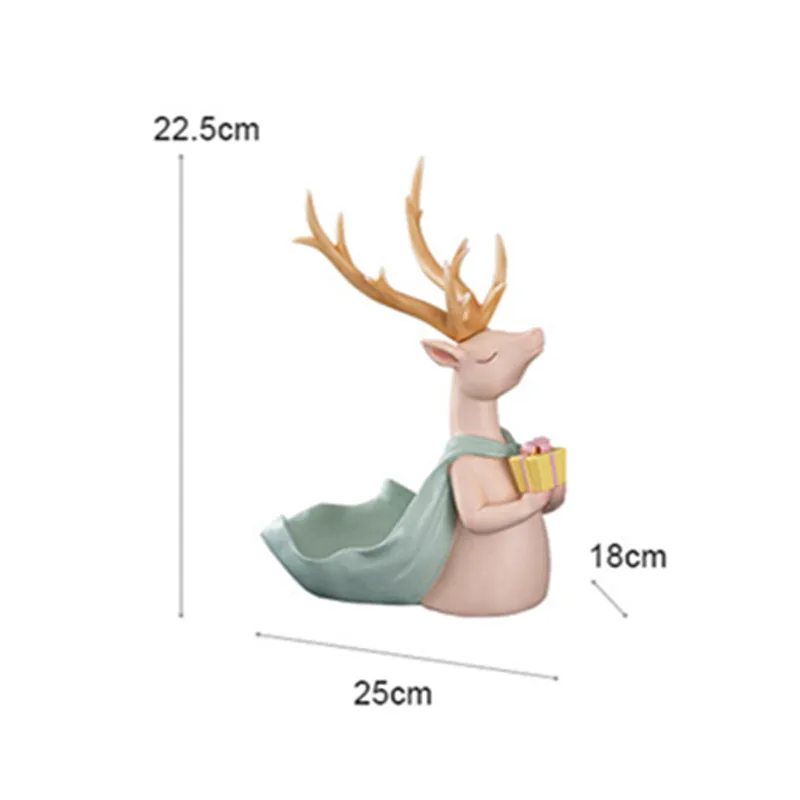 

NORTHUEINS Resin Cloak Elk Moose Reindeer Figurines Modern Nordic Animal Statue Sculpture Interior Christmas Decoration for Home