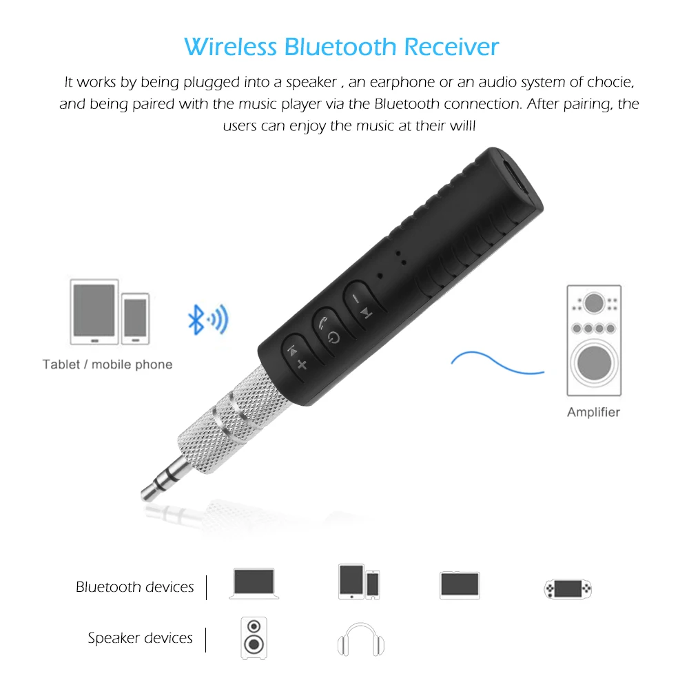 Автомобильный Bluetooth AUX 3 5 мм разъем Bluetooth-приемник громкая связь Bluetooth-адаптер