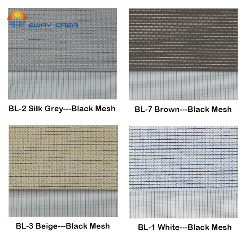 EWAY CASA оконные жалюзи блэкаут льняные как черная сетка Роликовые Зебра для