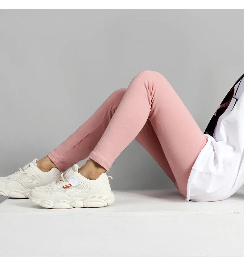 

Spring And Autumn New Fashion Kids Girls' Leggings Solid Color Tight Children's Leggings
