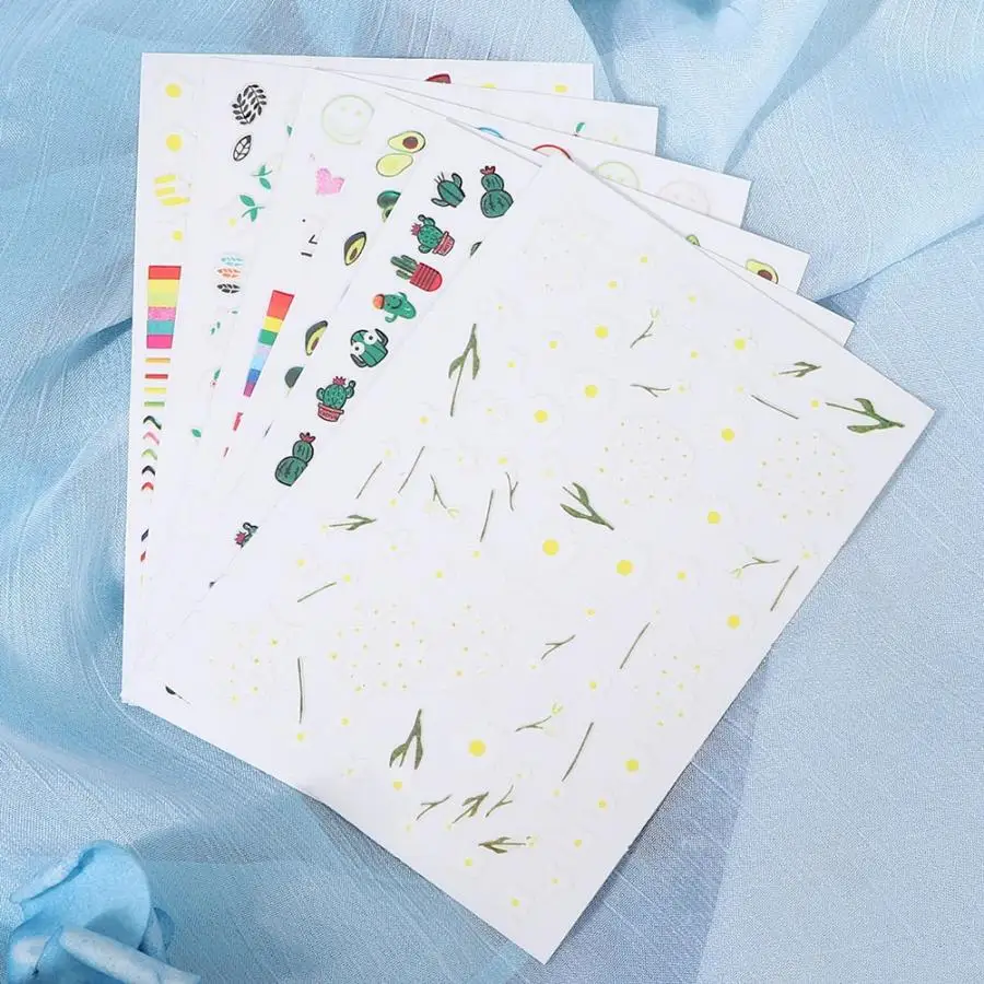 Наклейки для ногтей 6 шт изысканный дизайн стикер авокадо шаблон самоклеющаяся