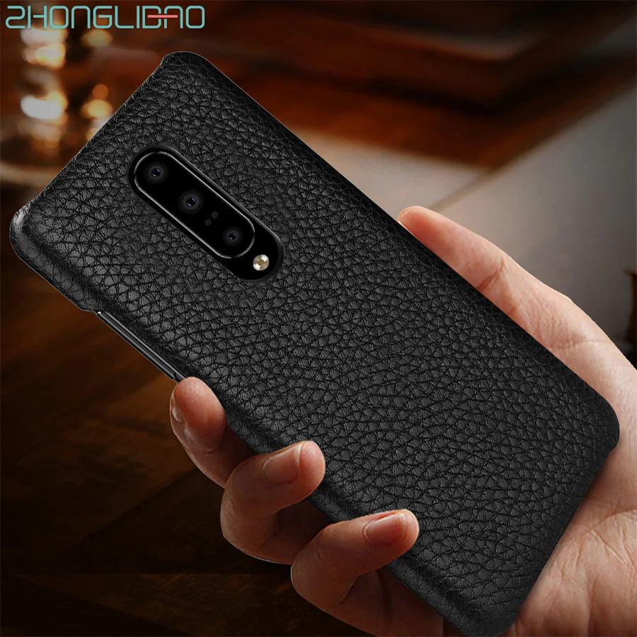 Роскошный чехол для Oneplus 7 Pro из натуральной кожи личи One Plus 6T 7pro противоударный