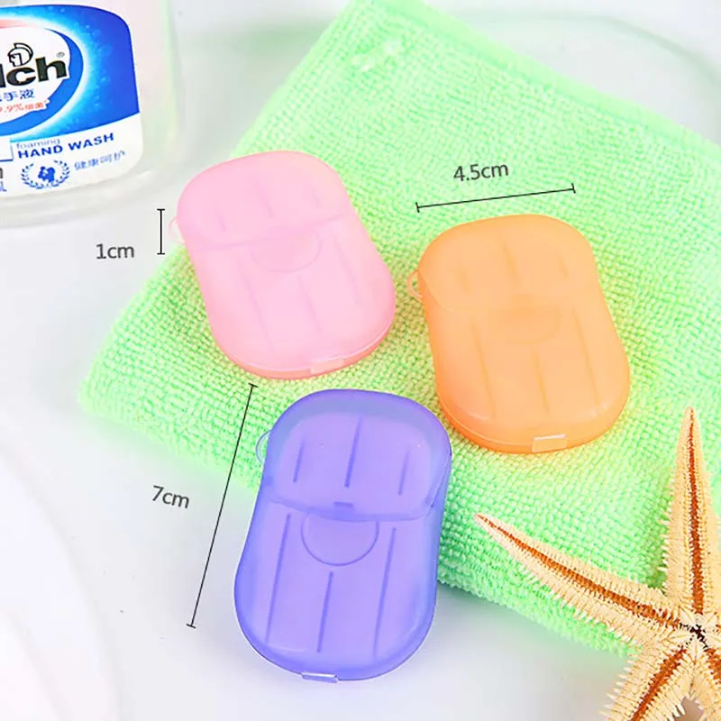 

1Pcs Handige Zeepkist Voor Reizen Pure Kleur Wegwerp Bad Benodigdheden Voor Huishoudenwashing Hand Tool