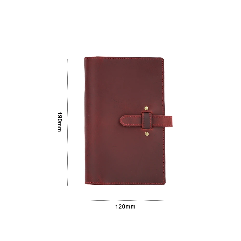Red Personal A6 Handnote, винтажный блокнот из натуральной кожи, А5, личный А6, А7, Дневник для путешествий, дневник, планировщик, блокнот, для школы, подарок на день рождения - Цвет: Red Personal A6