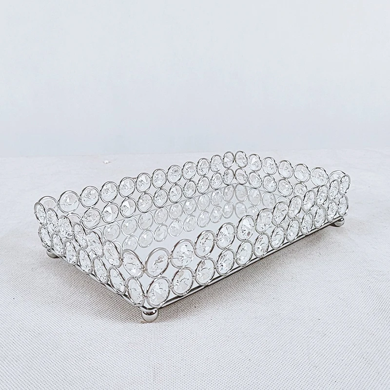 

1pcs Round Cake Stand Pedestal Holder Party crystal silver color