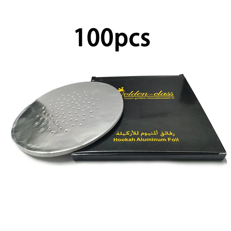 

100pcs/pack 0.03mm Aluminum Perforated Hookah Shisha Foil Paper for Shisha Foil Hookah Foil Papers Chicha Hose Hookah Bowl Shish