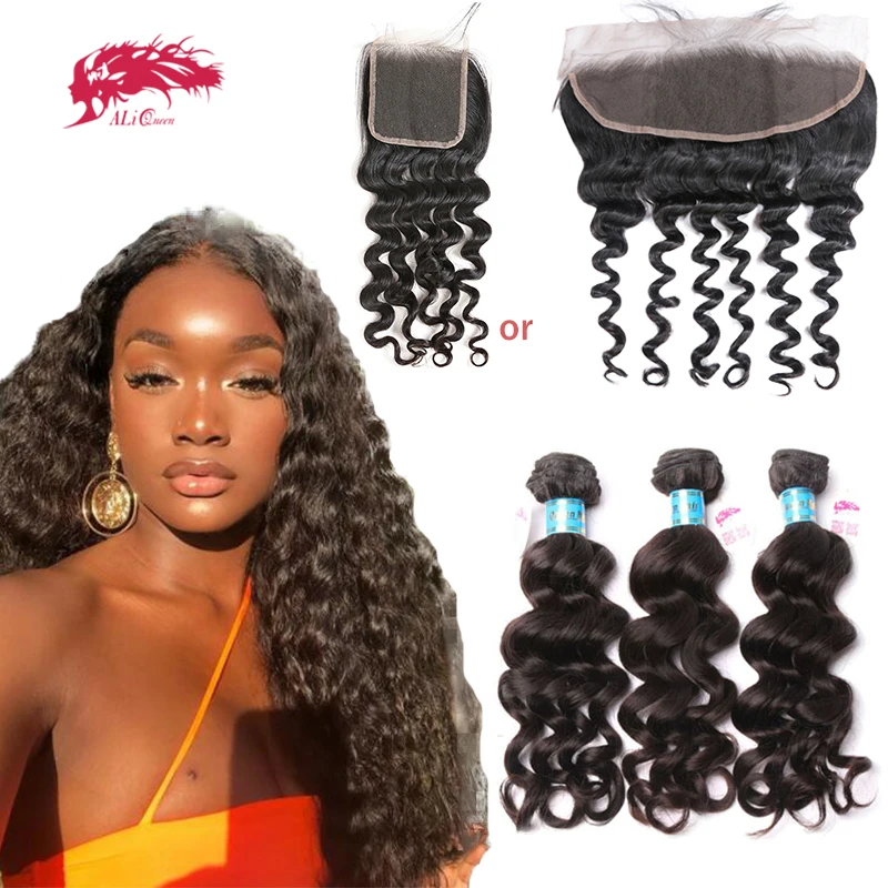 Перуанская натуральная волна с 4x4 кружевной застежкой предварительно выщипанная