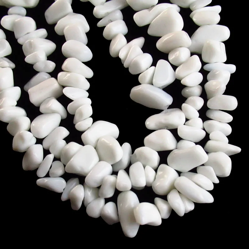 (Бесплатная доставка) 1 нить белые Агаты чипы широкие бусины 34 дюйма для LS