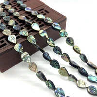 natural new zealand sea shell abalone bead fashion mixed color leaf drop shape diy earring necklace jewelry decoration