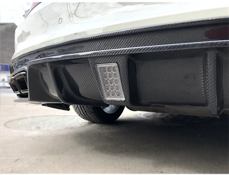 

Carbon fiber car accessories LED Flash lamp rear diffuser rear bumper lip for mercedes benz CLA class W117