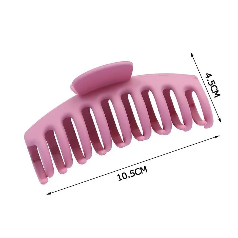 

1 Pc Hairpin Big Hair Claws Elegant Frosted Acrylic Hair Clips For Women Large Ponytail Clip Pure Color Hairpin Claws