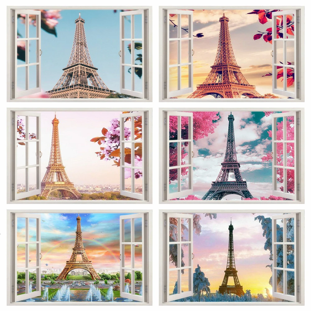 Evershine полная площадь Алмазная вышивка Эйфелева башня пейзаж мозаика крестиком