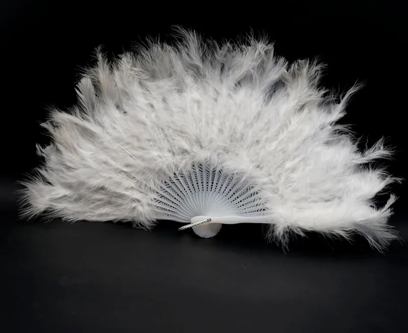 

1PCS Fluffy Feather Folding Fan Dance Stage Show Props Wedding Party Feather Fan Decoration Hand Fans Wedding Favors Chrismas