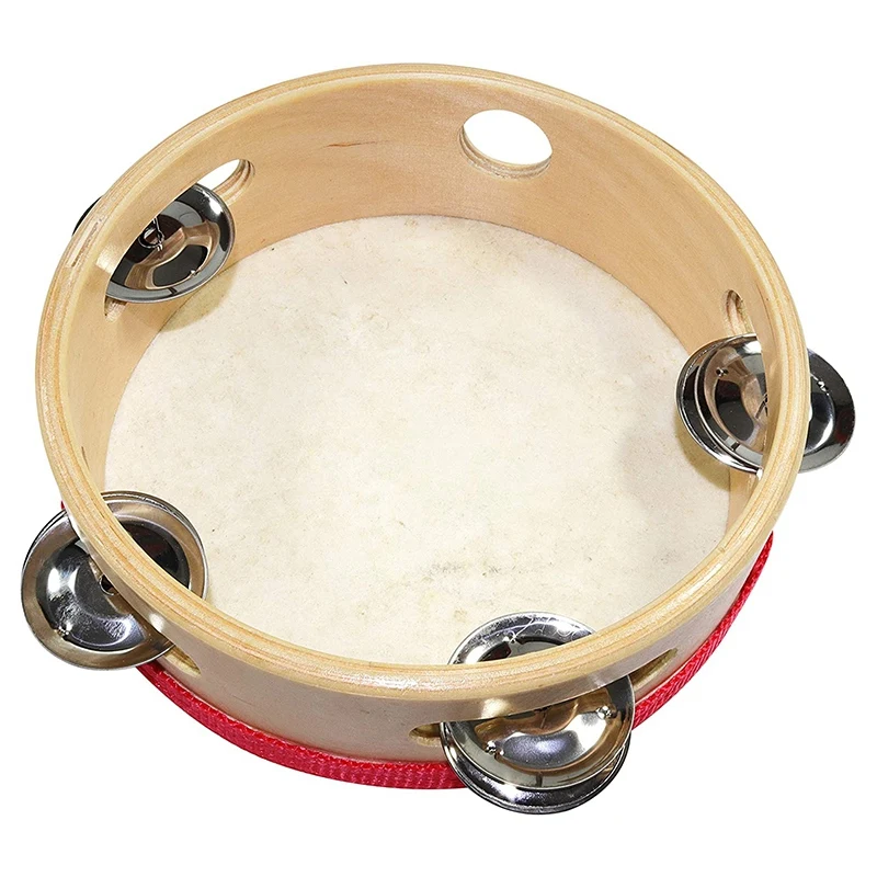 

Tambourine for Kids 6 Inch Small Handheld Tambourine Drum Toy for Developing Phonetic Listening and a Sense of Rhythm