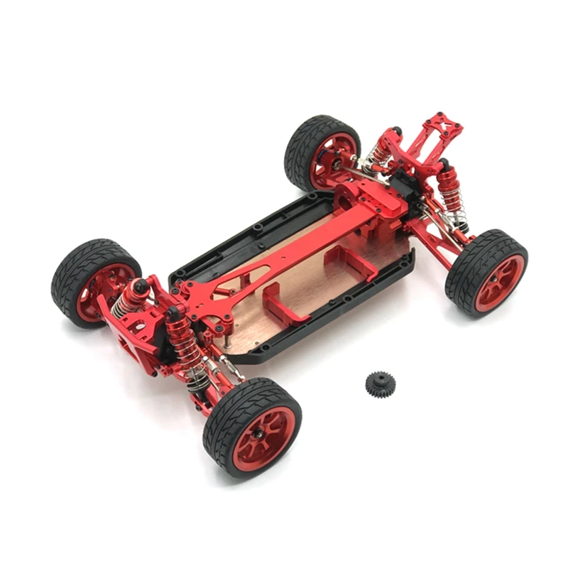 

for Wltoys 124019 1/12 RC Car Upgrade Parts All Metal Assembled Frame Chassis with Wheel Set Spare Accessories