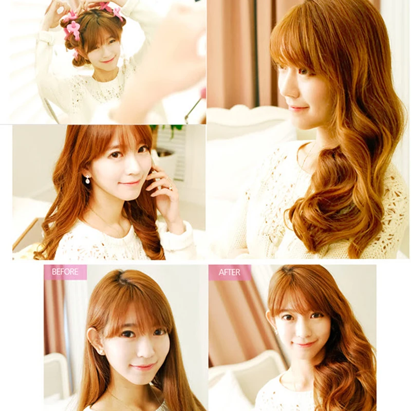 6 шт. Популярные DIY бигуди Волшебные Инструменты для волос грушевидные локоны