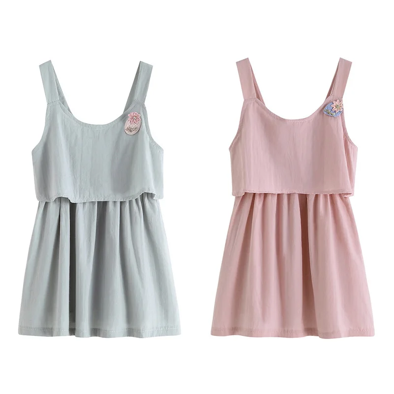 Summer Baby Girls Chiffon Dress Adorable Casual Kids Sleeveless Sling Dresses 1-5 Years | Детская одежда и обувь