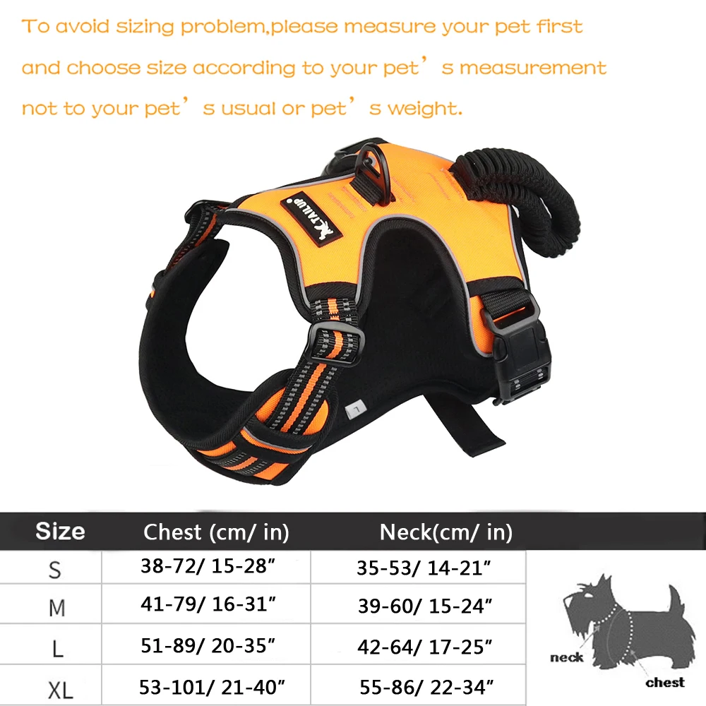 Светоотражающие ремни для собак средний и большой из ткани Оксфорд сзади ночью