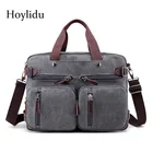 Холщовые мужские сумки на плечо, модные многофункциональные вместительные дорожные сумки, мужская сумка на молнии, сумка-мессенджер, портфель для ноутбука