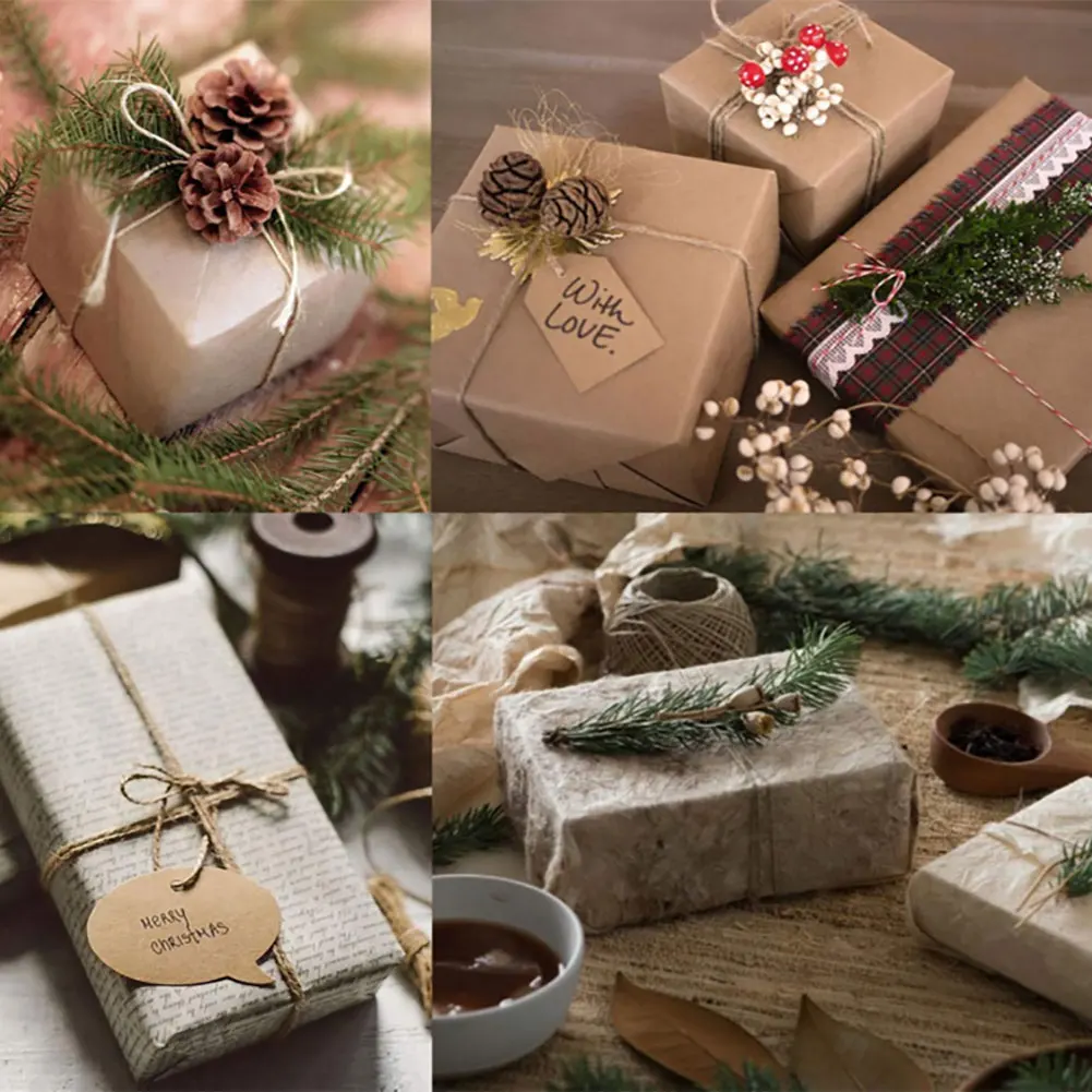 100 м натуральный джутовый шпагат веревка конопляная вечерние упаковка для