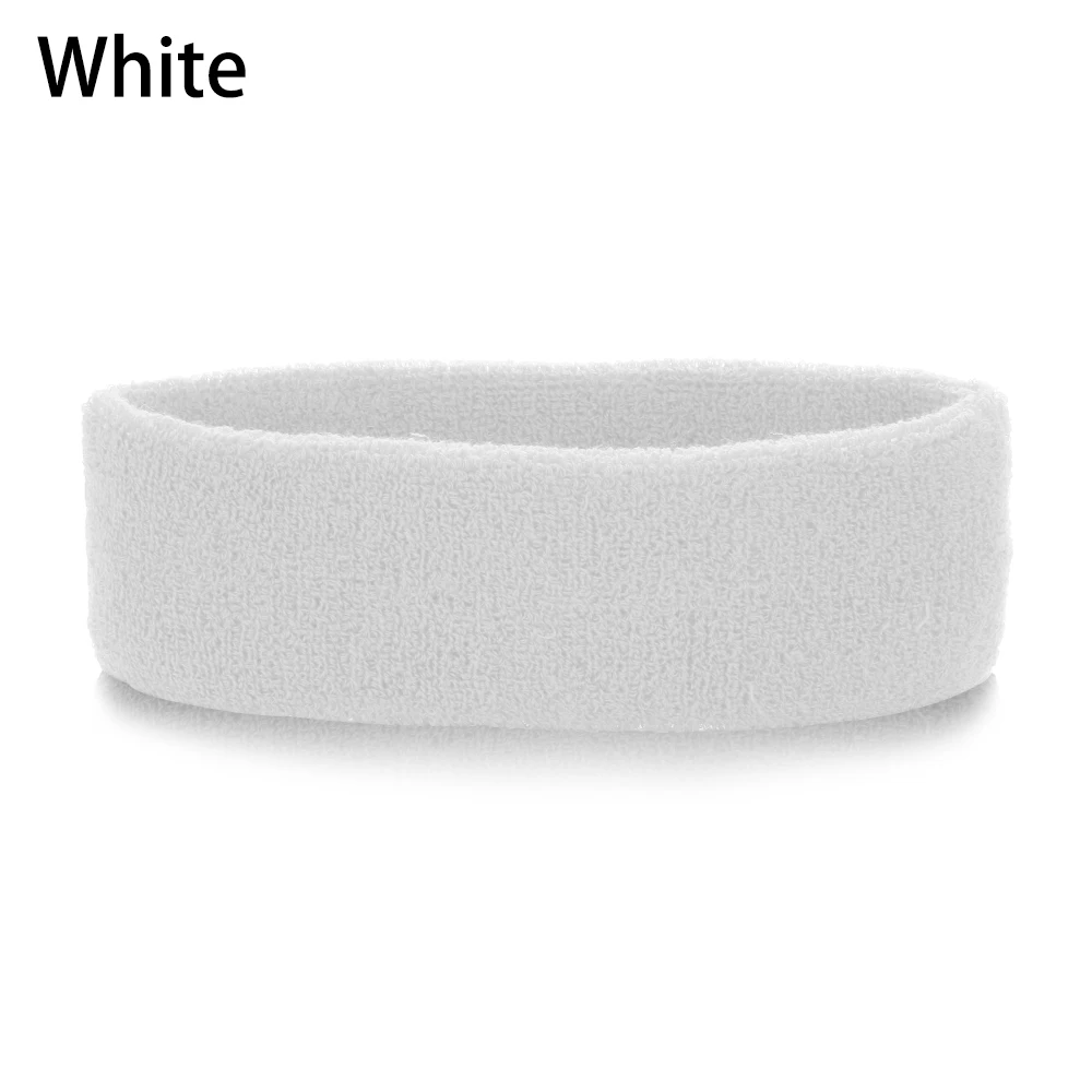F-white 1 шт. горячая Распродажа Женская широкая спортивная йога Нескользящая повязка на голову растягивающаяся Бохо повязка на голову эластичная Тюрбан повязка на голову для занятия бегом повязка для волос аксессуары - Цвет: F-white