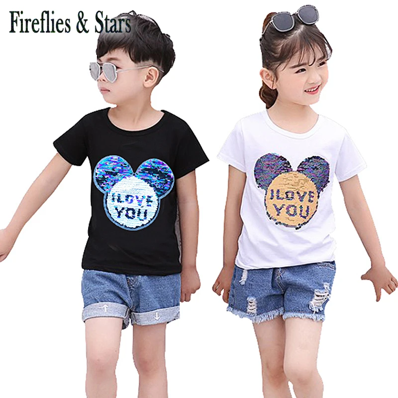 Летняя хлопковая футболка для девочек футболки малышей детские топы Детская