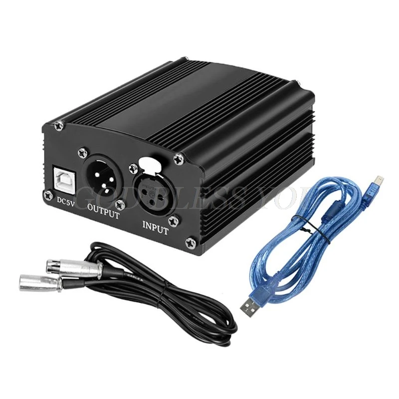 Портативный 1 канальный 48 в USB кабель фантомного питания XLR 3 - Цена: 1 505,61 руб.